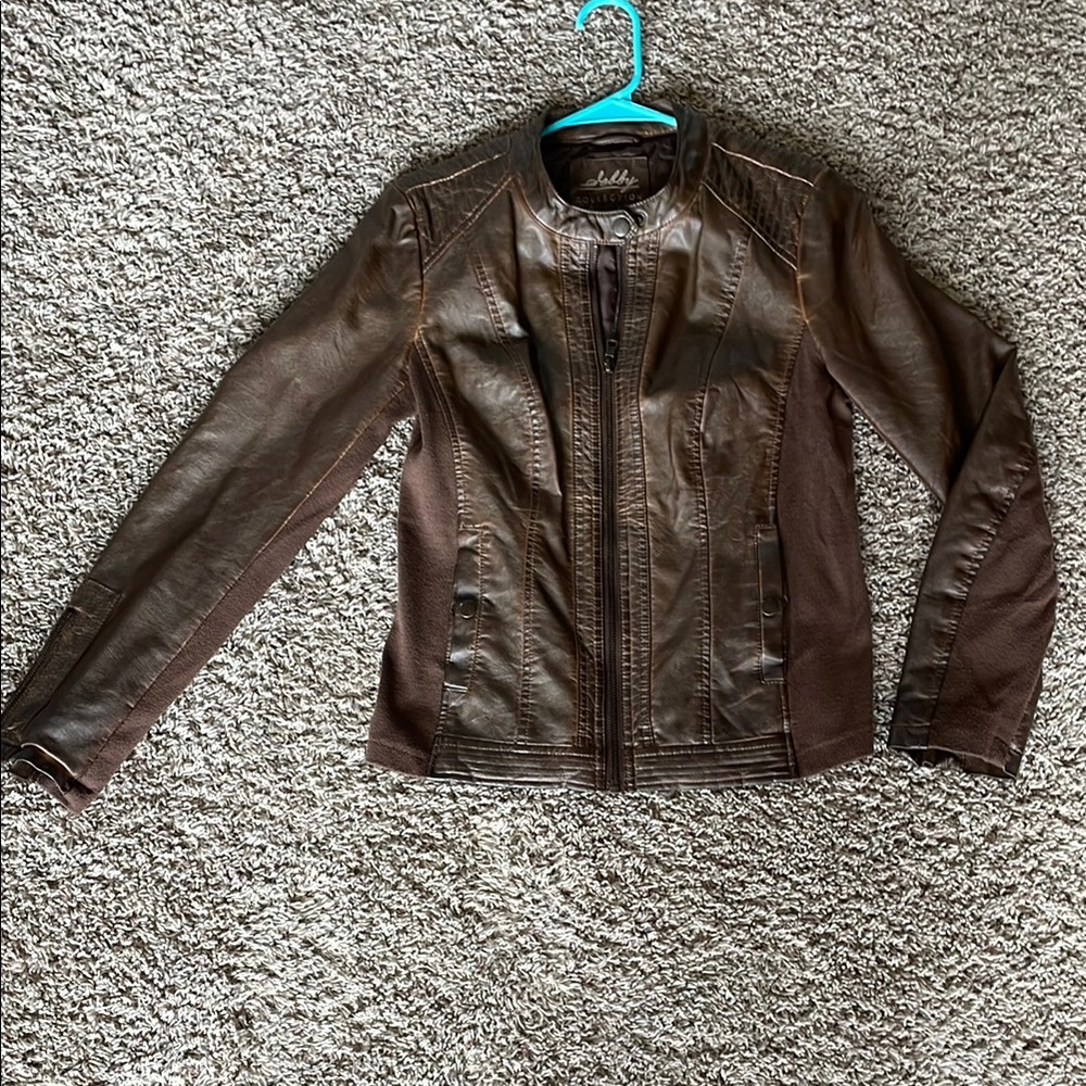 Ashley By 26 International Brown Leather Motorcycle Jacket